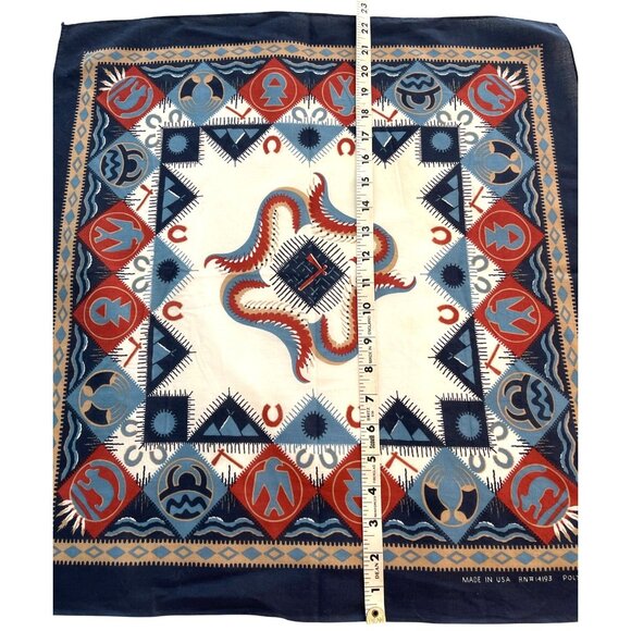 Cowboy Bandana Native American Tribal Southwestern Handkerchief Western Scarf - Picture 7 of 8